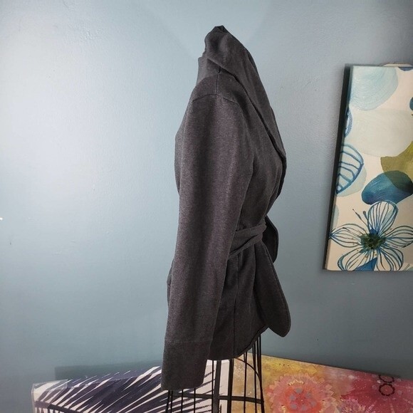 The North face women's cotton gray/grey wrap jacket size Small S/P - Picture 5 of 8